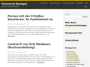 Screenshot des Blogs Pornosucht Besiegen