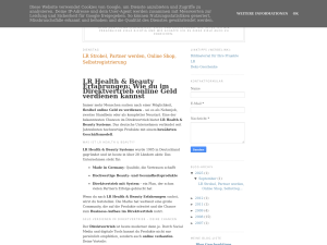 Screenshot des Blogs Blog Lebensziele