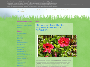 Screenshot des Blogs Blumen Bilder
