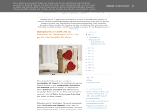 Screenshot des Blogs Geschenke Blog