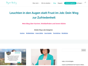 Screenshot des Blogs Karriere: Leuchten in den Augen statt Frust im Job – Dein Weg zur Zufriedenheit