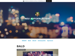 Screenshot des Blogs Aufgeblättert neu