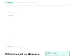 Screenshot des Blogs Uni-News