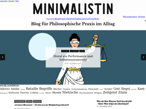 Screenshot des Blogs Die Minimalistin