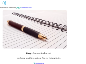 Screenshot des Blogs Meine Seelenzeit