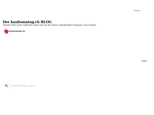 Screenshot des Blogs kaufsonntag.ch – Sonntagsverkauf in der Schweiz