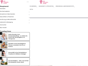 Screenshot des Blogs Die Wechseljahre – Wie Du gut durch diese Zeit kommst