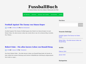 Screenshot des Blogs FussballBuch