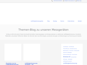 Screenshot des Blogs Themen-Blog zu unseren Messgeräten