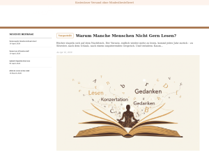 Screenshot des Blogs Meinleseplatz