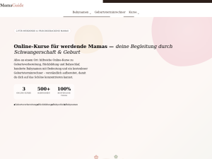 Screenshot des Blogs MamaGuide – Babynamen mit Bedeutung & Herkunft