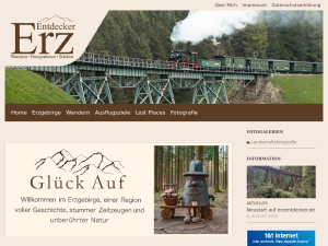 Screenshot des Blogs Erzentdecker