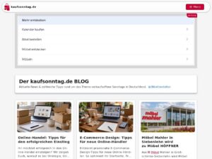 Screenshot des kaufsonntag.de-Blogs