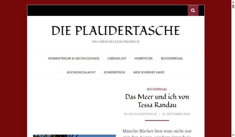 Eigener TopBlogs-Screenshot der Plaudertasche ohne Cookiehinweis, aufgenommen am 14. Oktober 2026