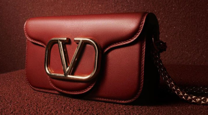 Rote, elegante Designer-Handtasche