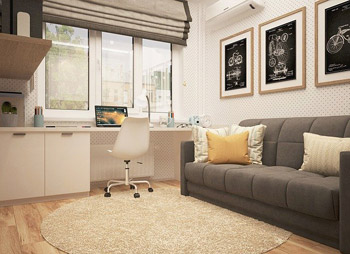 Gemütliches Jugenzimmer mit Teppich