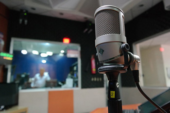 Tonstudio mit Mikrofon